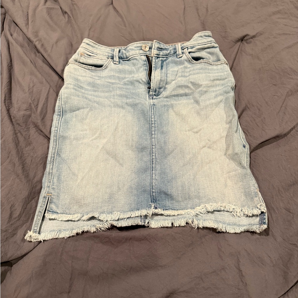 Abercrombie & Fitch Light Blue Denim Pencil Skirt